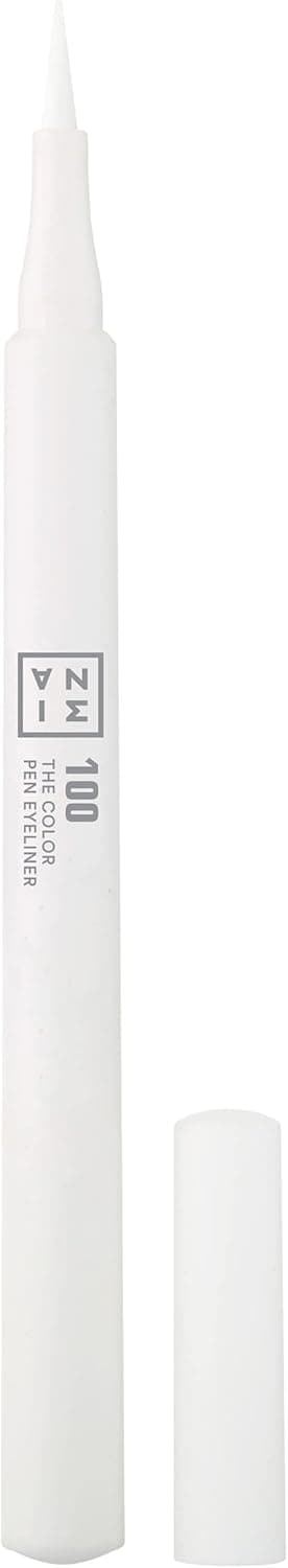 3INA MAKEUP - The Color Pen Eyeliner 100 - Blanc - 10h longue durée - Eyeliner Couleur Liquide Mat avec Pointe Ultra-Précise - Haute Pigmentation - Vegan - Cruelty Free