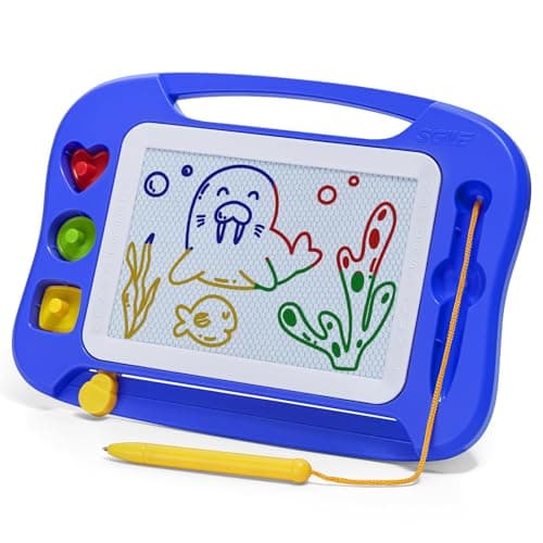 SGILE Tablette à Dessin Magnétique pour Enfants Ardoise Magique Bleue