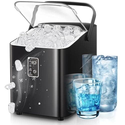 FOHERE Machine à Glaçons 14 kg avec Poignée Autonettoyante 2 Tailles