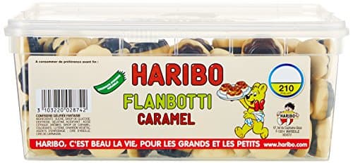 Haribo Bonbons Gélifiés Flanbotti Goût Caramel Boîte de 210 Pièces 1,19 kg