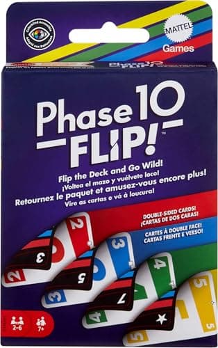 Mattel Games Phase 10 Jeu de Cartes Flip, 7 Ans+, 2-6 Joueurs