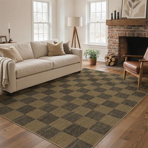 Genimo Tapis intérieur et extérieur lavable pour salon ou cuisine 160x230 cm effet jute