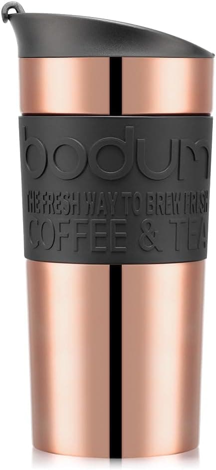 Bodum 11068-18S Mug de Voyage, Acier Inoxydable, Cuivre, 9 cm, 9 x 8 x 18,5 cm11068-18S