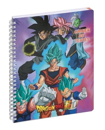 Exacompta - Cahier de textes à spirale Dragon Ball S 17x22cm Rose