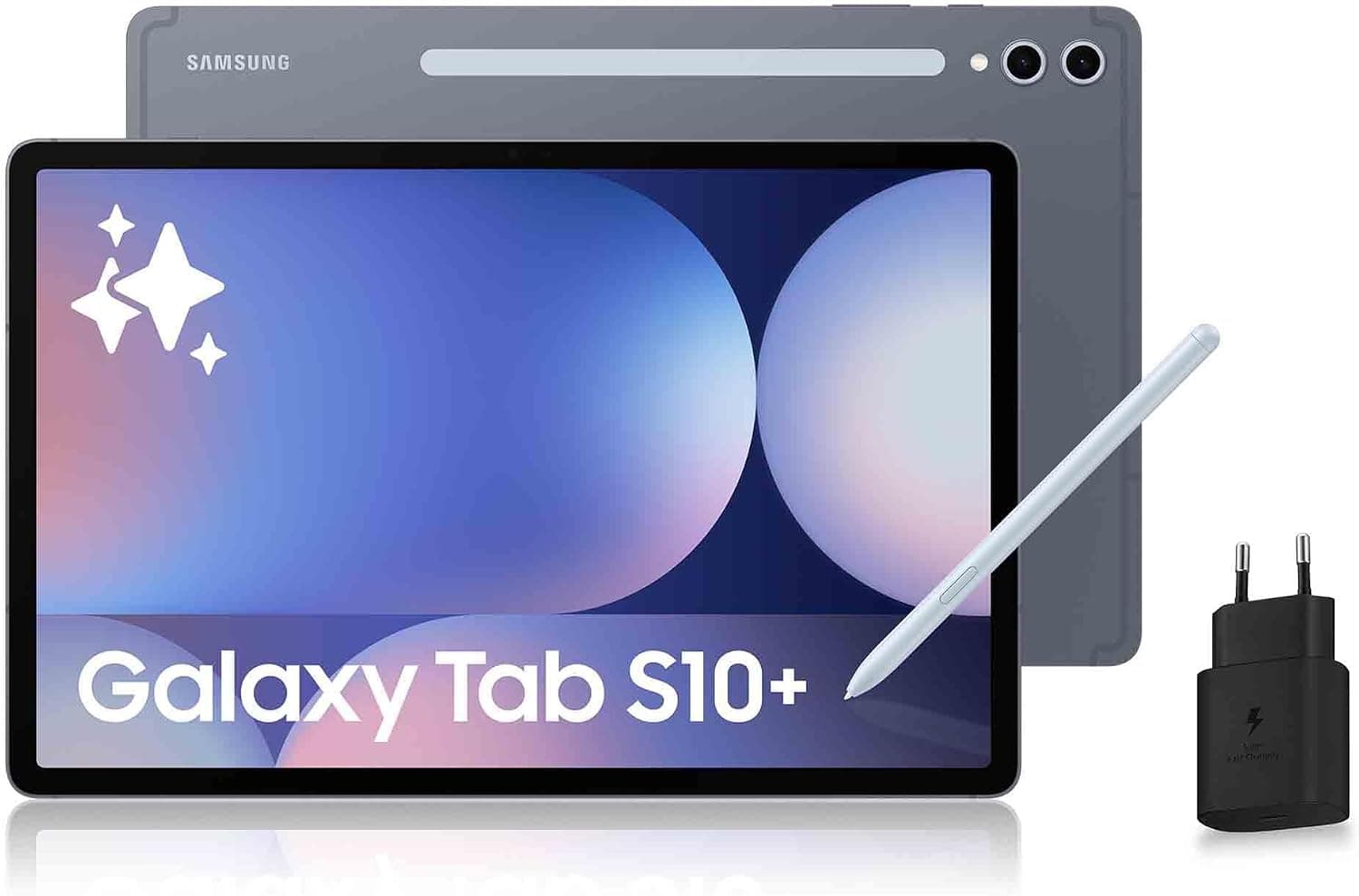 Samsung Galaxy Tab S10+ 12.6'' 5G 256 Go, Tablette Android avec Galaxy AI, Gris Anthracite, S Pen + Chargeur Secteur Rapide 25W Inclus, Version FR