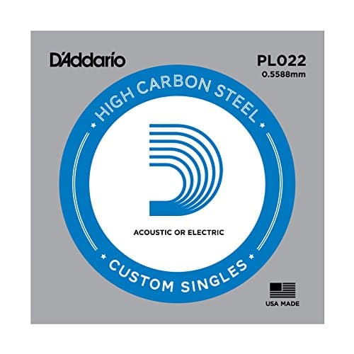 D Addario PL022 Corde seule en acier pur pour guitare Calibre .022