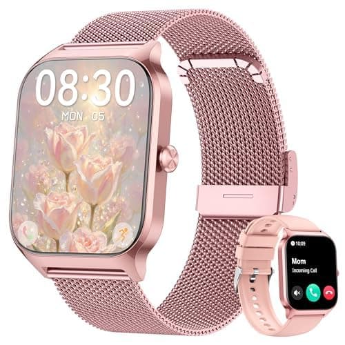 Montre Connectée Femme Appel Bluetooth AMOLED 1.85 Pouces Podomètre Sport