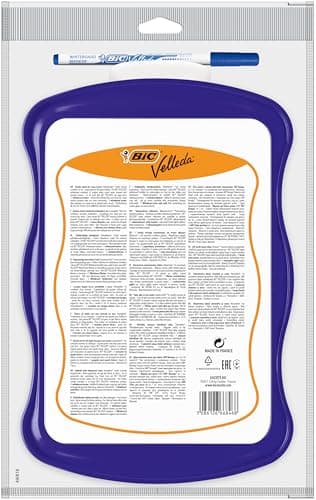 BIC Velleda Ardoise Effaçable à Sec Double Face 21x31 cm Marqueur Inclus