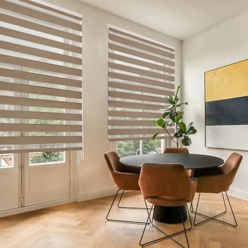 Blindecor Lira Store enrouleur jour nuit 180 x 180 cm Marron