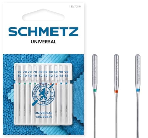 SCHMETZ | Universal | 70/10-90/14 | 10 Aiguilles pour machine à coudre | 130/705 H | pour toutes les machines à coudre familiales courantes