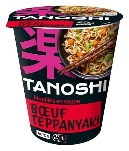 TANOSHI Cup Bœuf Teppanyaki Nouilles Instantanées Japonaises 65 g