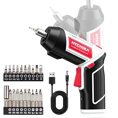 HYCHIKA Visseuse Sans Fil 6Nm 3.6V avec 20 Accessoires et Lampe LED