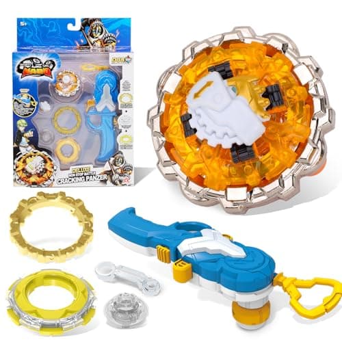 INFINITY NADO Toupie Non-Stop avec Lanceur magnétique Cracking Panzer Jaune