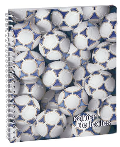 Exacompta - Cahier de textes à spirale Sports 17x22cm Foot