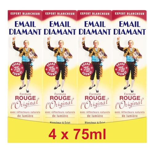 Email Diamant Dentifrice Blanchissant Formule Rouge Original 4x75ml
