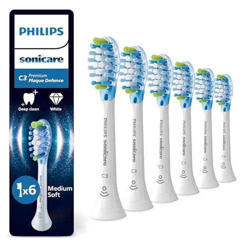 Philips Sonicare C3 Premium Plaque Defence Têtes de Brosse Blanc Lot de 6 HX9046/87