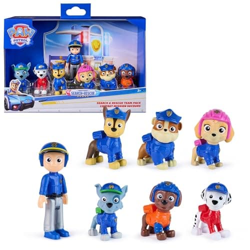 Paw Patrol - Coffret 7 Figurines Search & Rescue Mission Détective