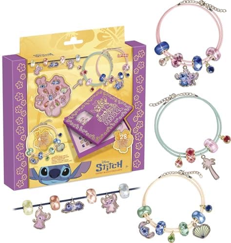 Lansay Disney Stitch Coffret Bijoux Étincelants Kit Créatif Dès 6 Ans