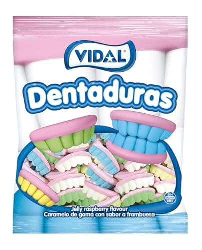 Vidal Bonbons Dentiers en Mousse Goût Fruité Sachet de 250 Pièces 1,4 kg