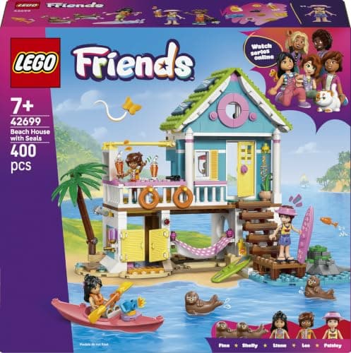 LEGO Friends La Maison sur la Plage et les Phoques set 42699 avec 3 mini-poupées et accessoires dès 7 ans