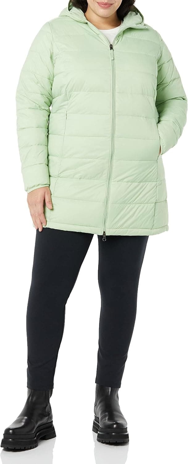 Amazon Essentials Femme Doudoune à Capuche Déperlante, Légère et Compactable (Disponible en Grande Taille)