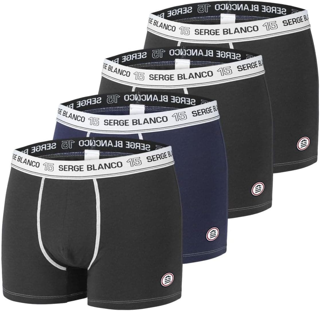 Boxer Homme Coton, Calecon Homme, Ultra-Doux, Anti-Irritation (Lot de 4)