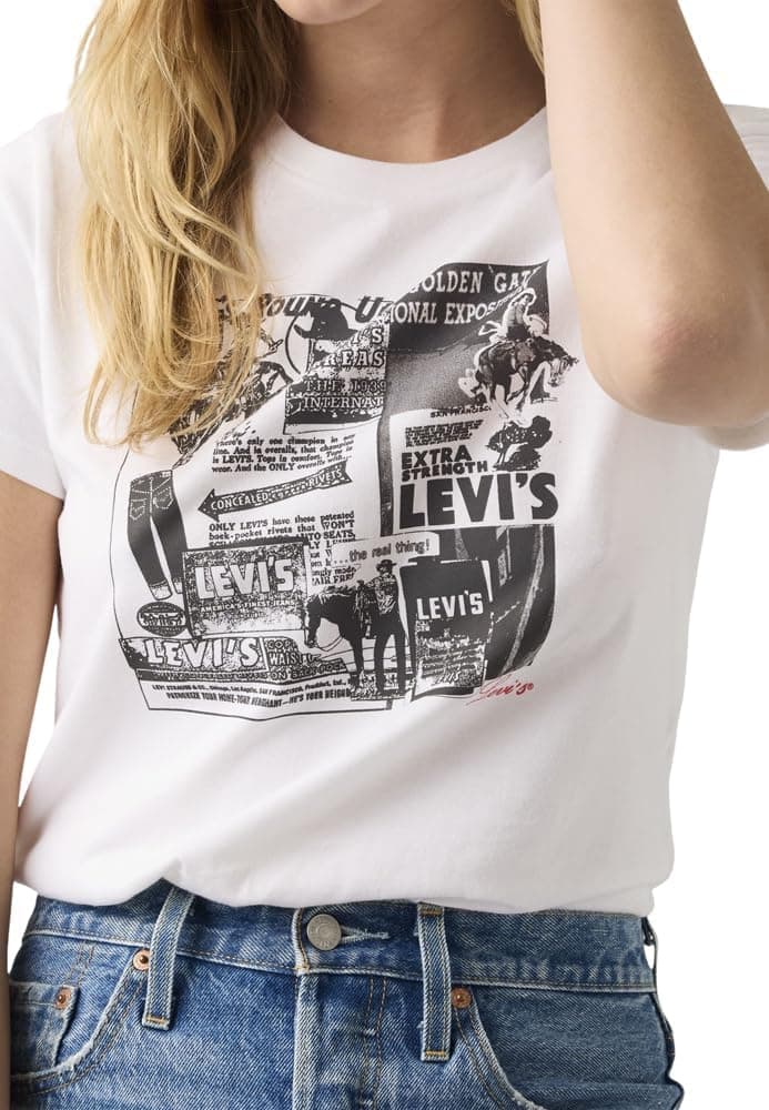 Levi's The Perfect Tee T-Shirt Femme, Pattern Batwing Logo