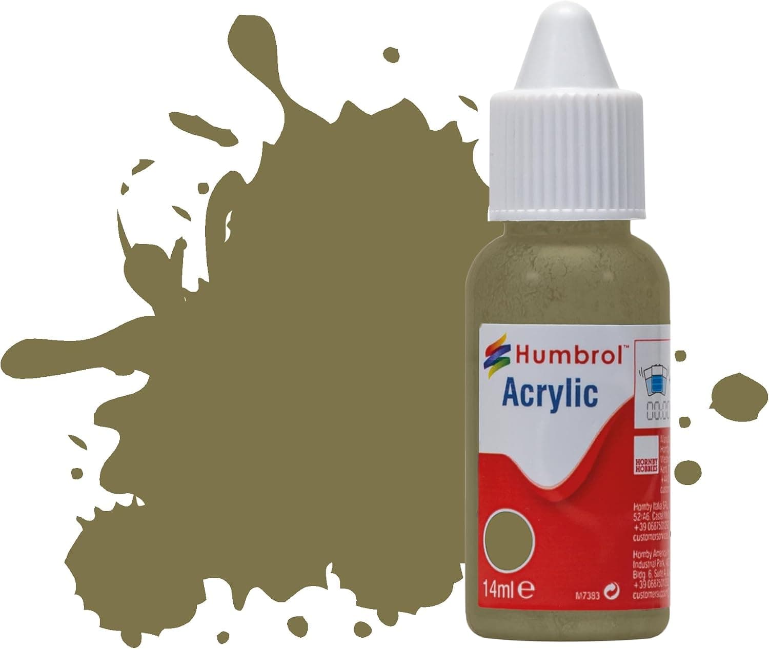 Humbrol Peinture Acrylique NO226 Intérieur Vert Mat Flacon Compte-Gouttes, Db0226, 14 ML