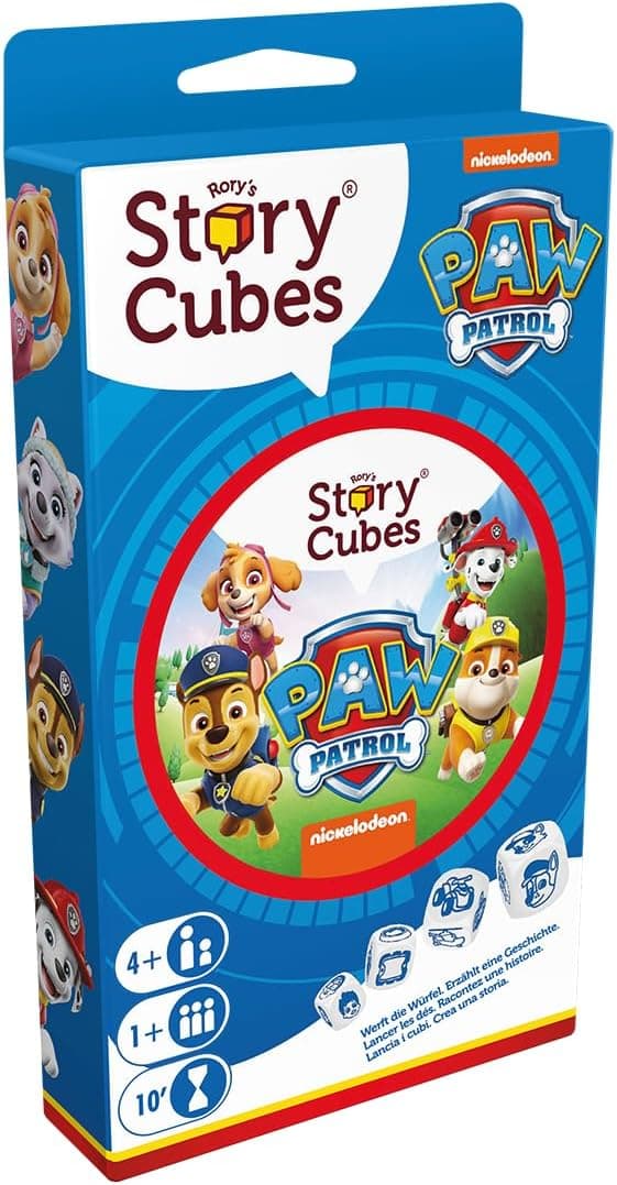 Asmodee, Rory's Story Cubes: Paw Patrouille, Version DE, Jeu coopératif pour 1 ou Plus de 4 Ans, Jeu de dés avec 10 Minutes de Temps de Jeu par Partie, multilingue