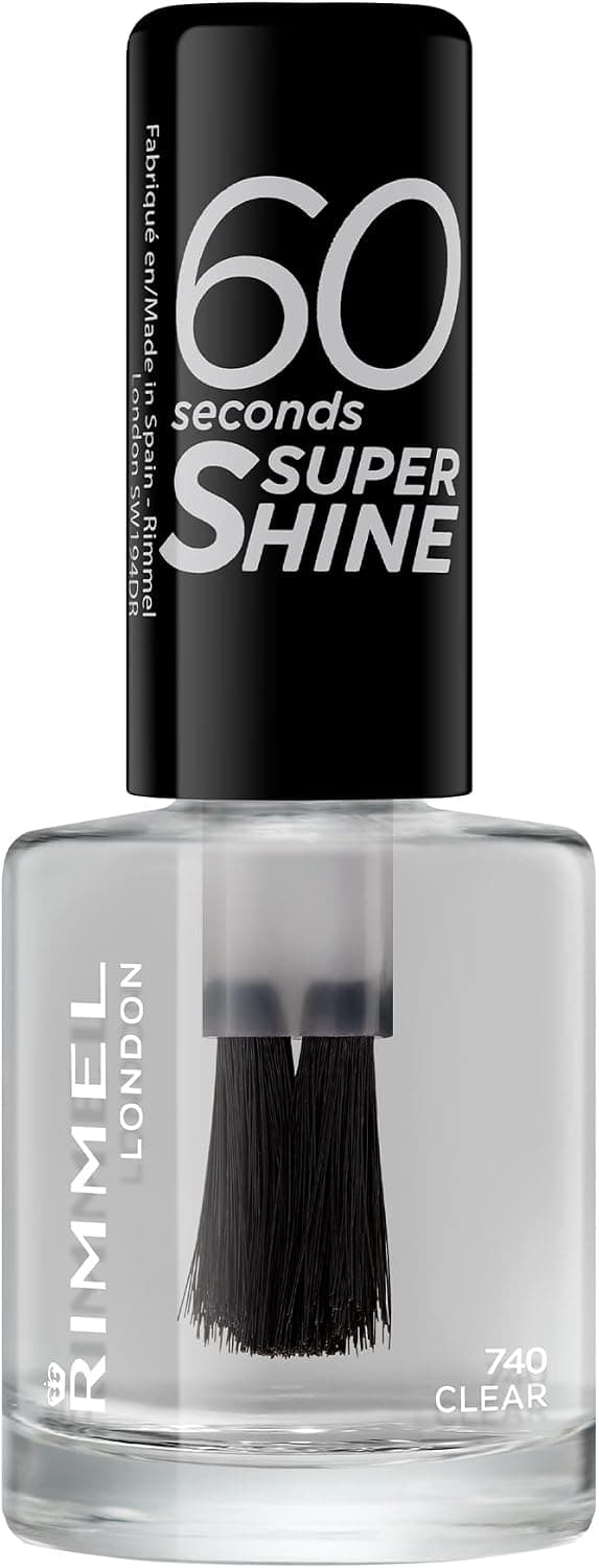Rimmel - Vernis à Ongles 60 Seconds Super Shine - Ultra Brillance et Longue Tenue - Séchage Rapide - 740 Clear - 8ml