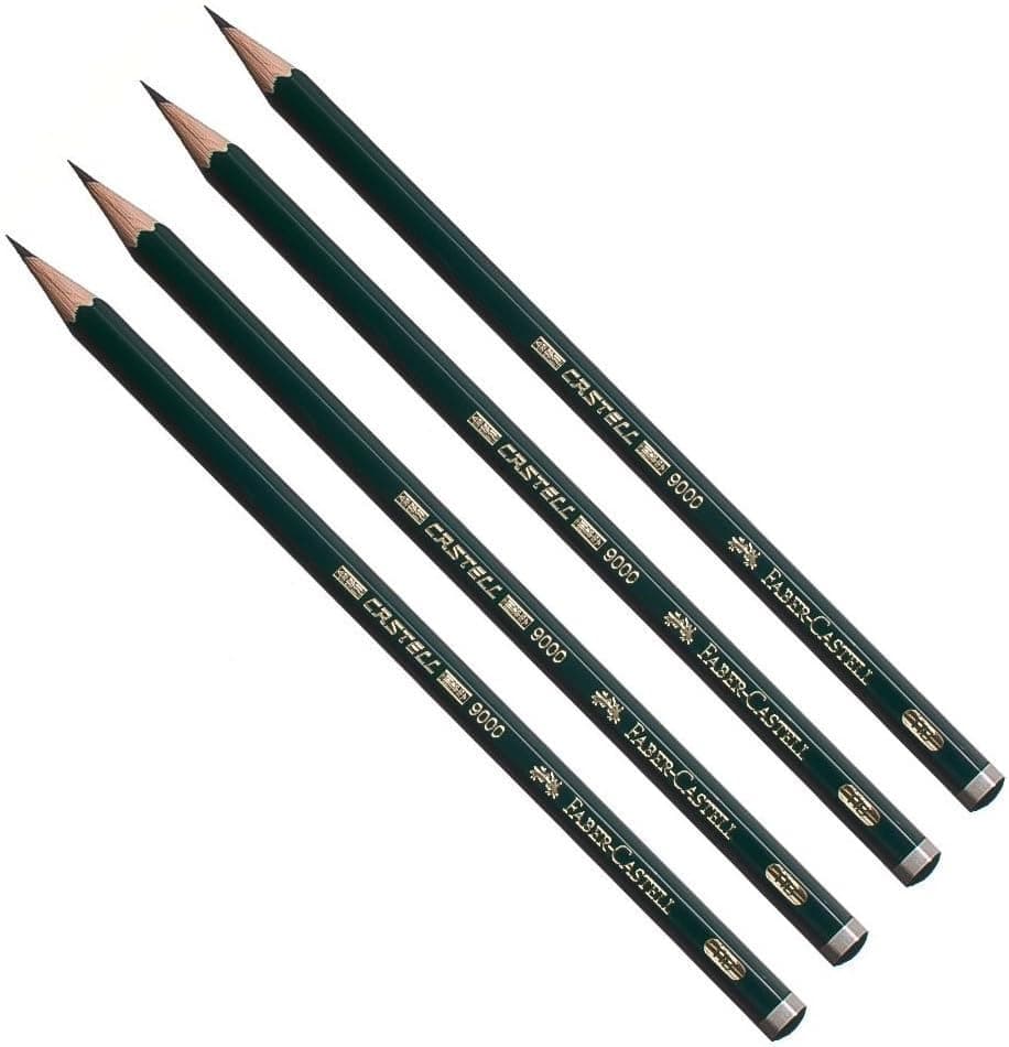 Faber-Castell 119004 Crayon graphite Castell 9000, degré de dureté 4B