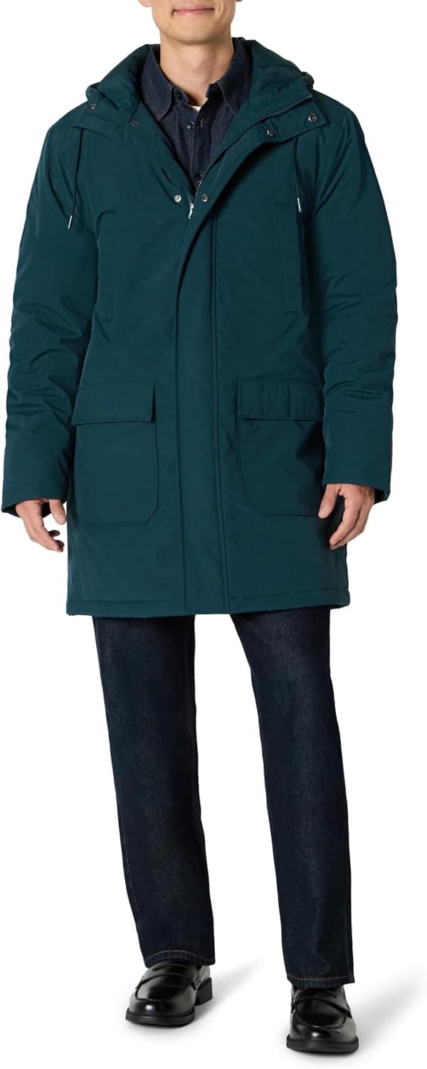 Amazon Essentials Parka Moderne Oversized à Capuche Homme