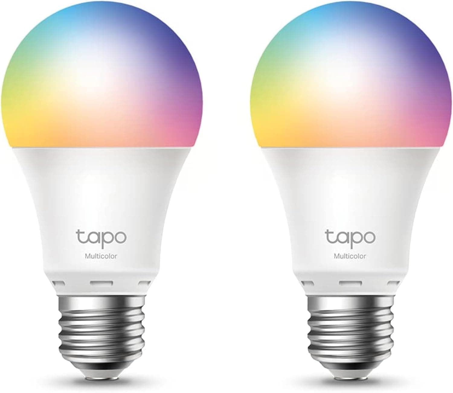 TP-Link Tapo Smart Bulb, Smart WiFi LED Light, E27, 8.7W, Works with Amazon Alexa(Echo and Echo Dot), Google Home, Colour-Changeable, No Hub Required - Tapo L530E(2-pack)[Energy Class F]
