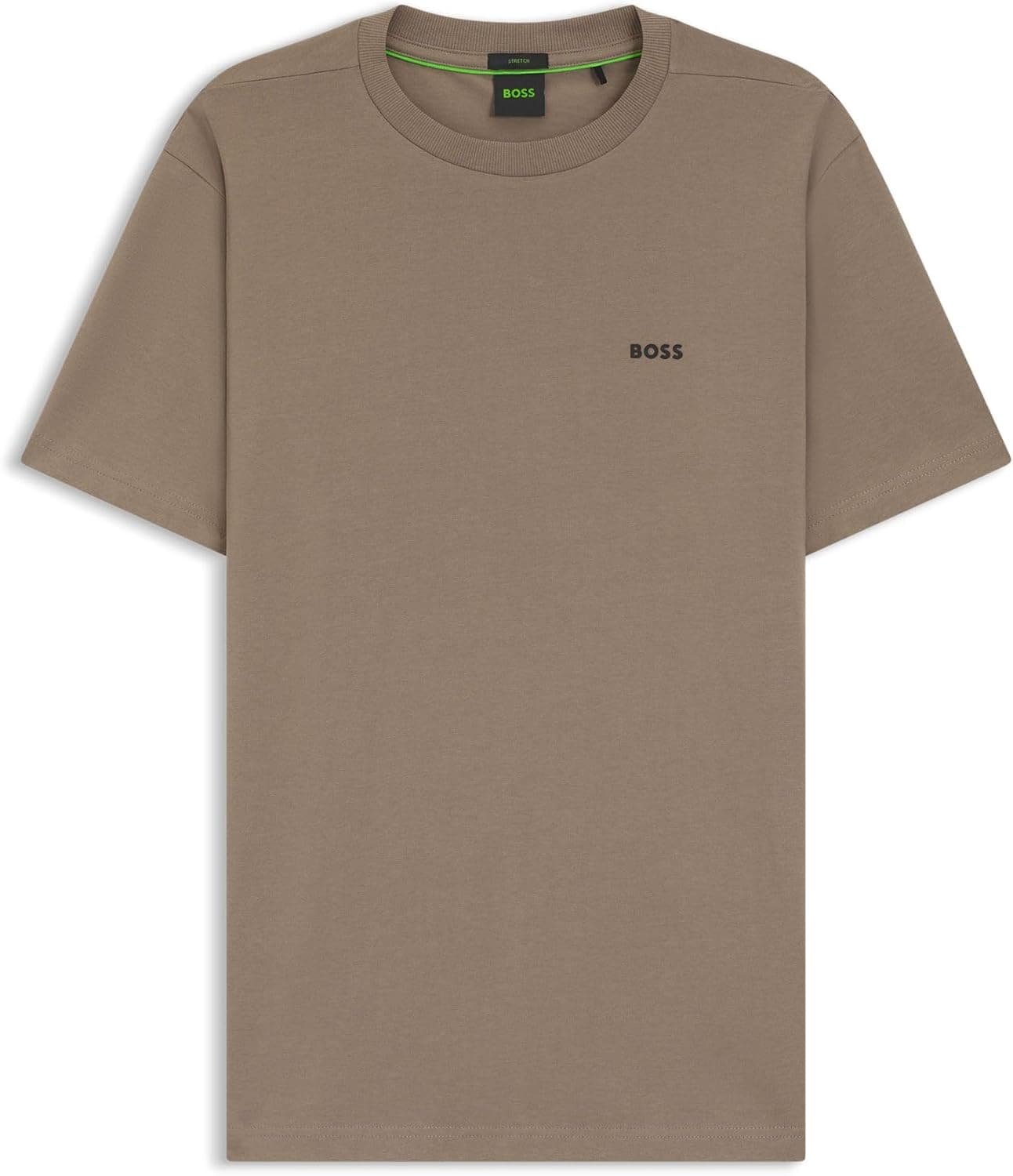 BOSS Hommes Tee T-Shirt en Coton Stretch avec détail logoté
