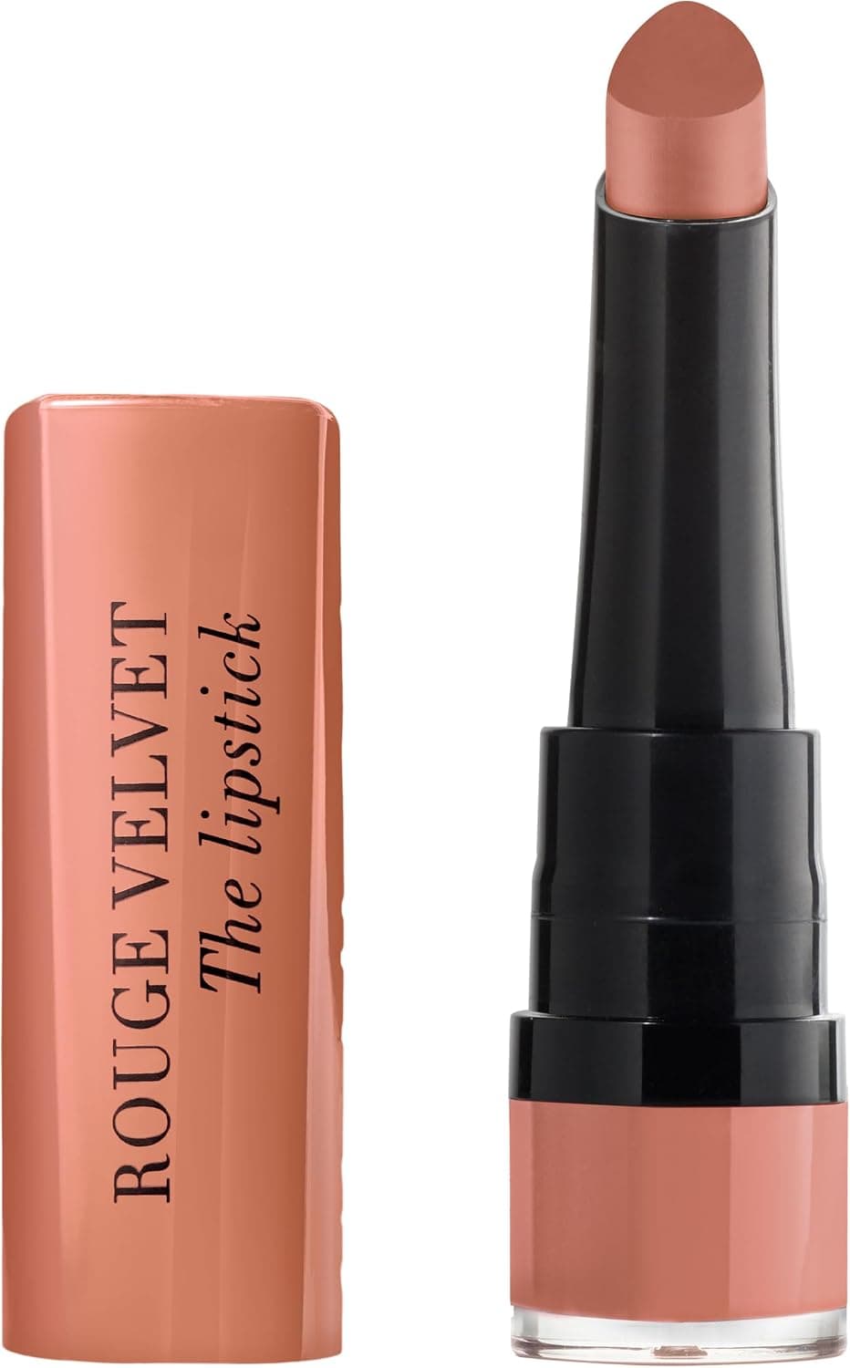 BOURJOIS - Rouge À Lèvres Rouge Velvet The Lipstick 01 Hey Nude ! - Ultra Pigmenté - Fini Mat Intense - Longue Tenue 24H - Applicateur Précis - Sensation Lèvres Nues