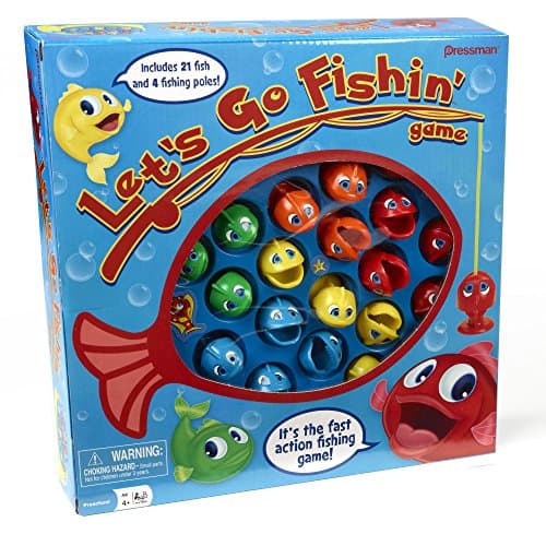 Goliath Let's Go Fishin' - Jeu d'action et d'adresse pour enfants dès 3 ans - 21 poissons et 4 cannes