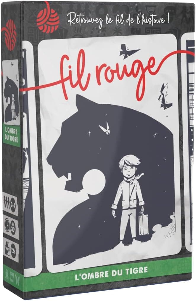 Blackrock Games Fil Rouge : l'ombre du Tigre - Jeu coopératif - Jeu idéal Entre Amis - retrouvez Le Fil de l'histoire - 2 à 4 Joueurs - 10 Ans et Plus - Jeu de société narratif Lumberjack Studio