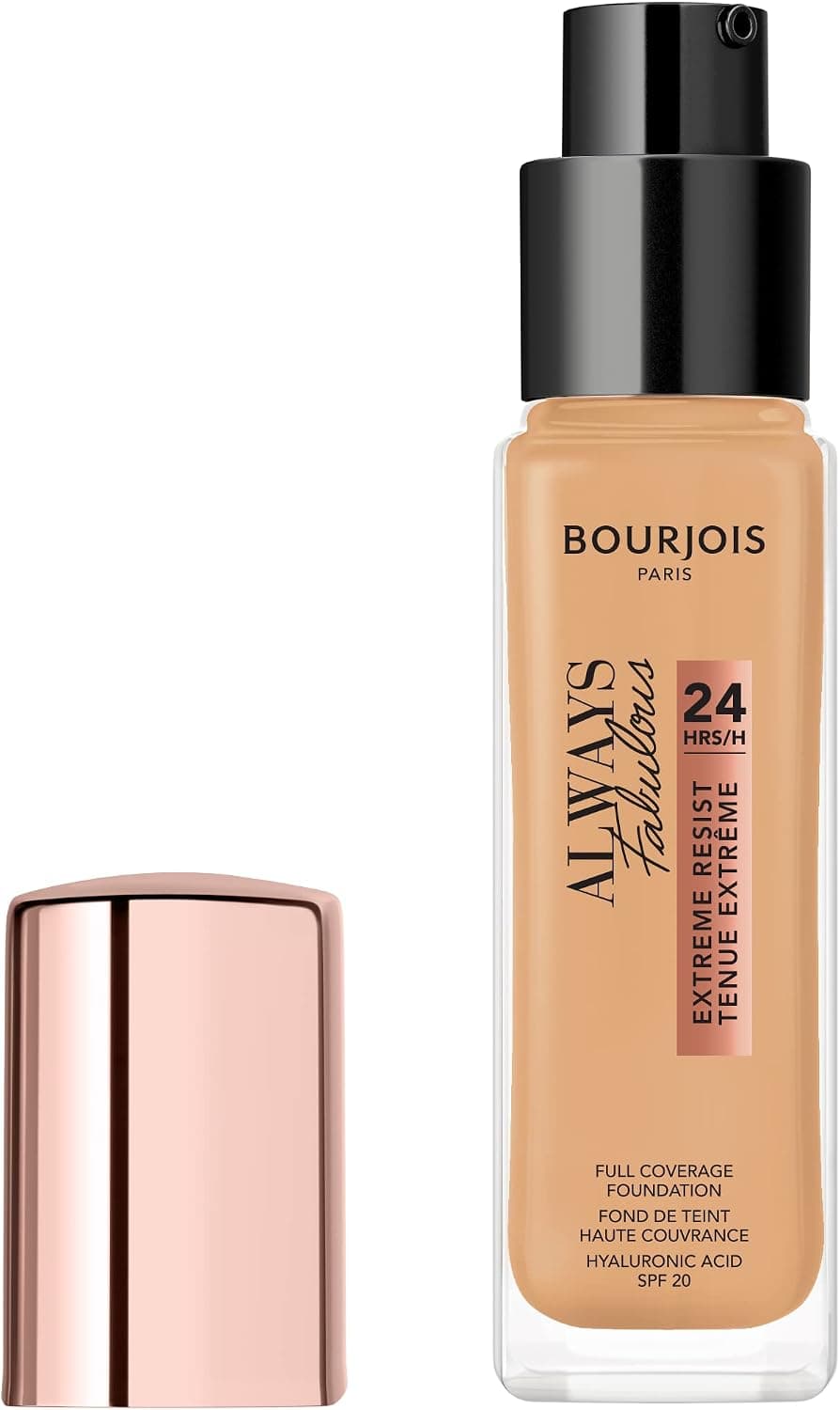 BOURJOIS - Fond De Teint Always Fabulous 24h 210 Vanille - Fini Semi-Mat - À L'Acide Hyaluronique & Vitamine E - Haute Couvrance - Longue Tenue 24h - SPF20 - 30ml