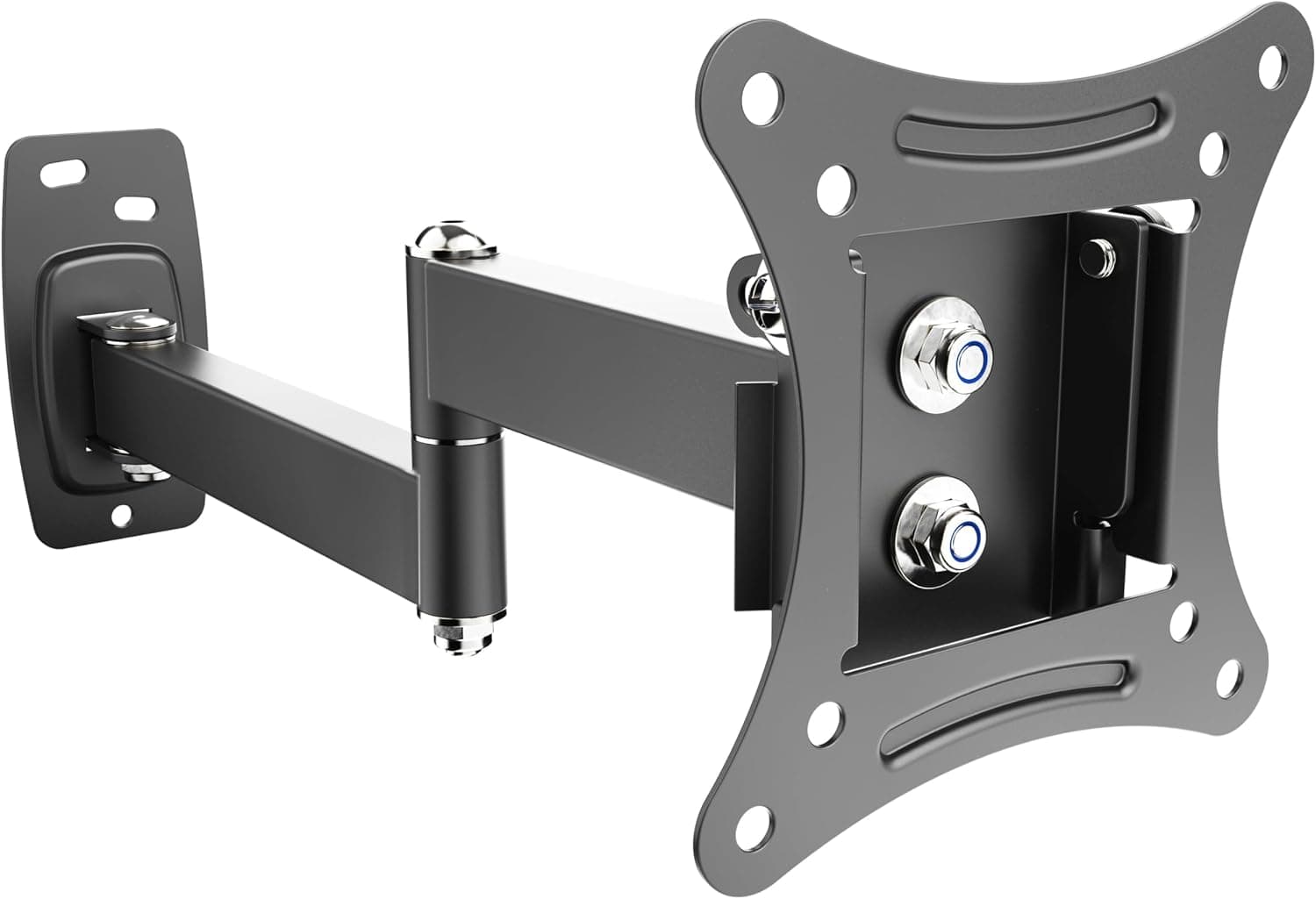 RICOO S1211 Support Écran PC TV Mural 13 17 19 22 24 27 28 32 34 Pouces Max 25 Kg VESA 75x75 100x100 Orientable Inclinable Universel Fixation Moniteur QLED LED LCD Incurvée