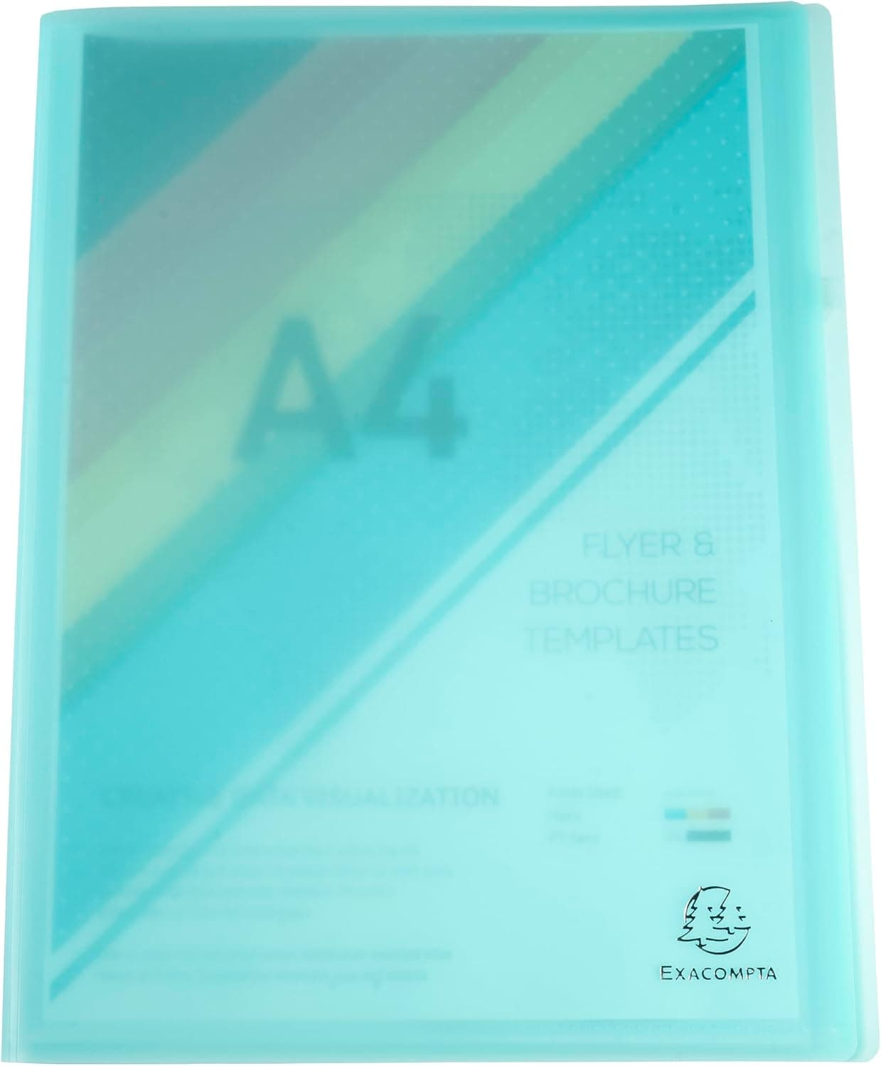 Exacompta - Réf. 88470E - 1 Protège-documents Chromaline Pastel - 40 pochettes cristal lisse - 80 vues - pour A4 - dim 24 x 32 cm - couverture en polypro recyclé translucide - 5 couleurs aléatoires