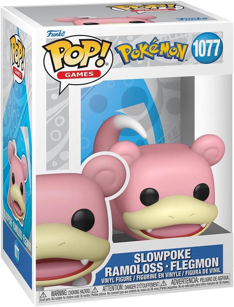 Funko Pop! Games: Pokemon - Slowpoke - Ramoloss - Figurine en Vinyle à Collectionner - Idée de Cadeau - Produits Officiels - Video Games Fans