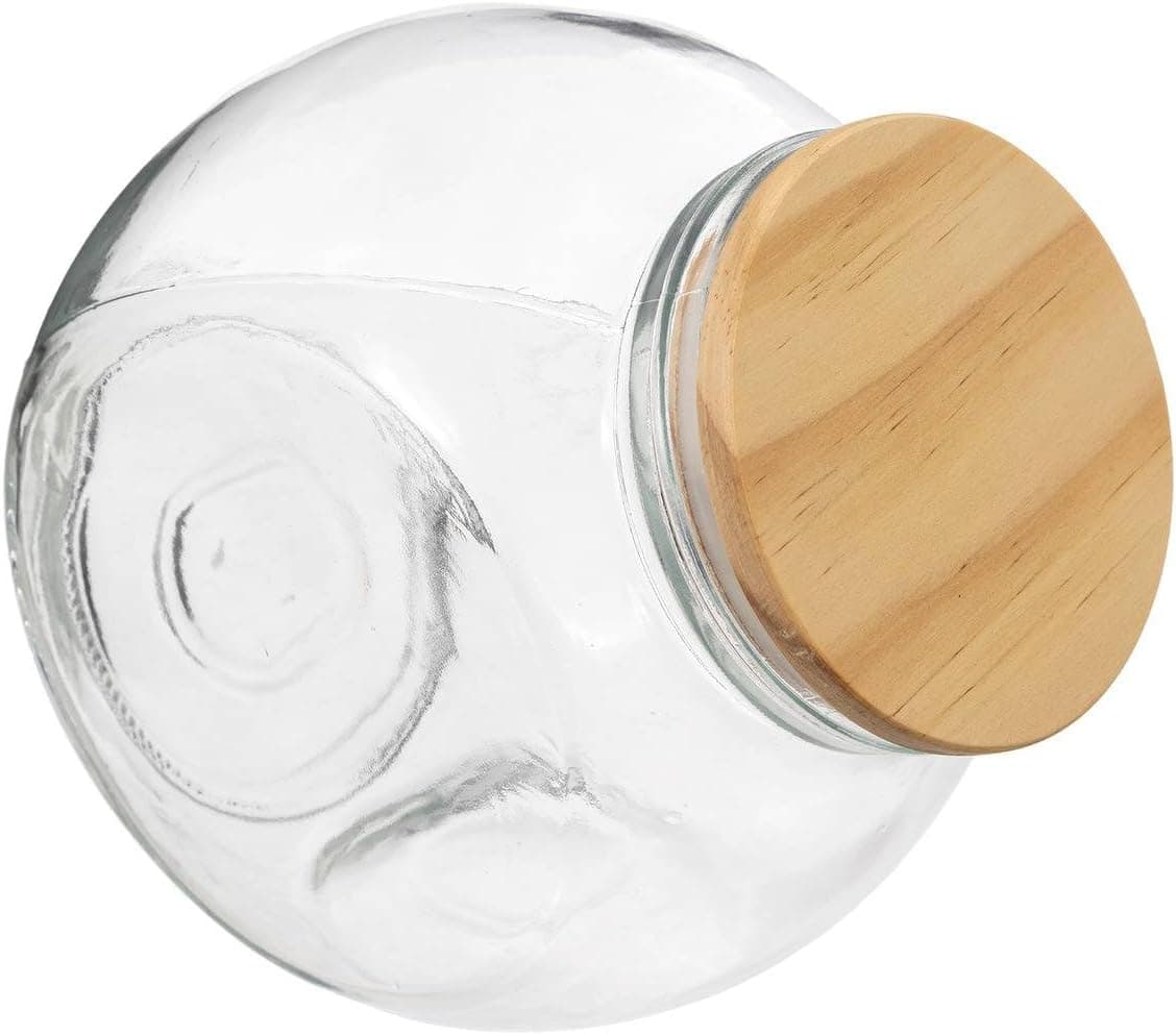 Five - Bocal à Bonbons en Verre Couvercle en Bois 2,1 L