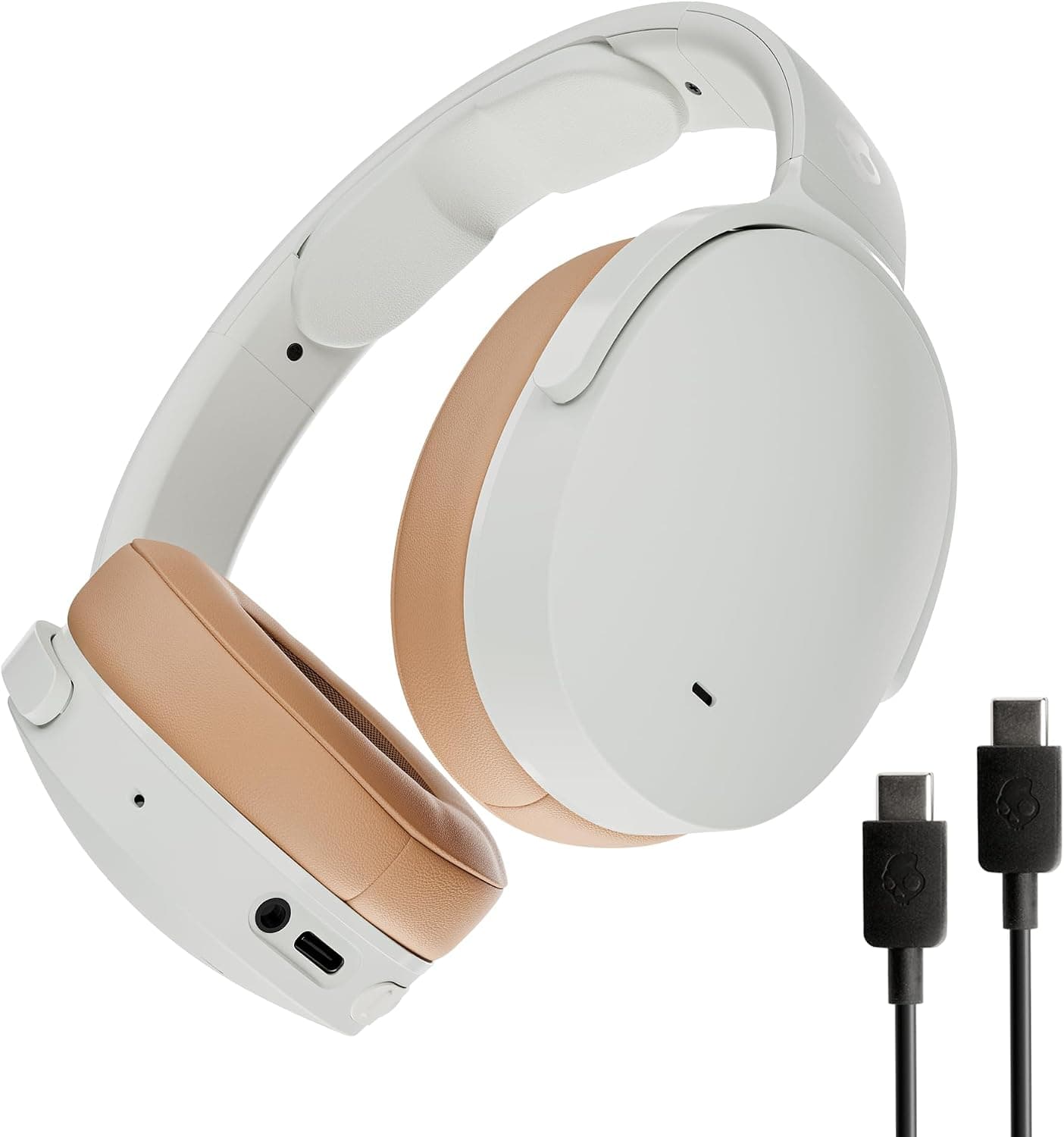 Skullcandy Hesh ANC Casque Supra-Auriculaire à Suppression de Bruit sans Fil, Autonomie 22 h, Microphone, Compatible iPhone + Android + Appareils Bluetooth - Blanc