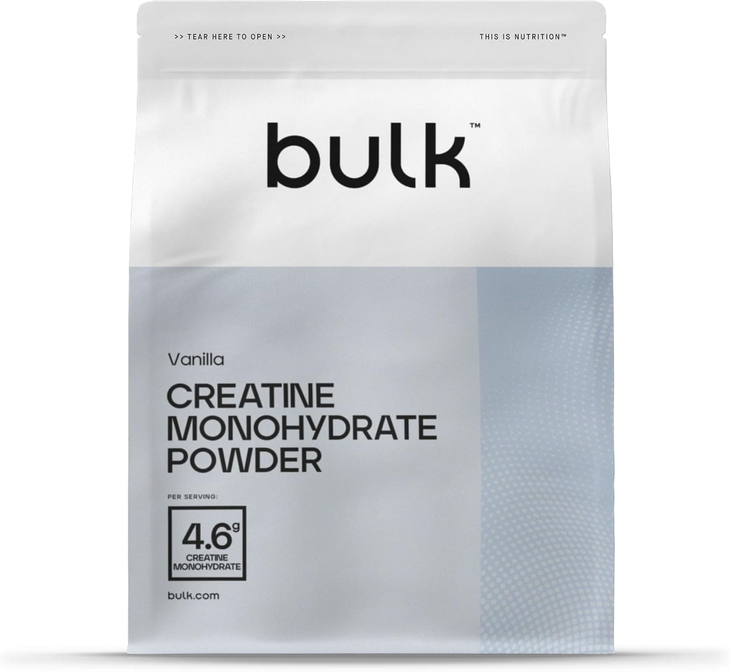 Bulk Créatine Monohydrate Poudre 500 g | 147 portions | Créatine micronisée pure | Vanille | Vegan et Halal | Idéal pour le fitness, l'entraînement et la salle de sport | Facile à dissoudre