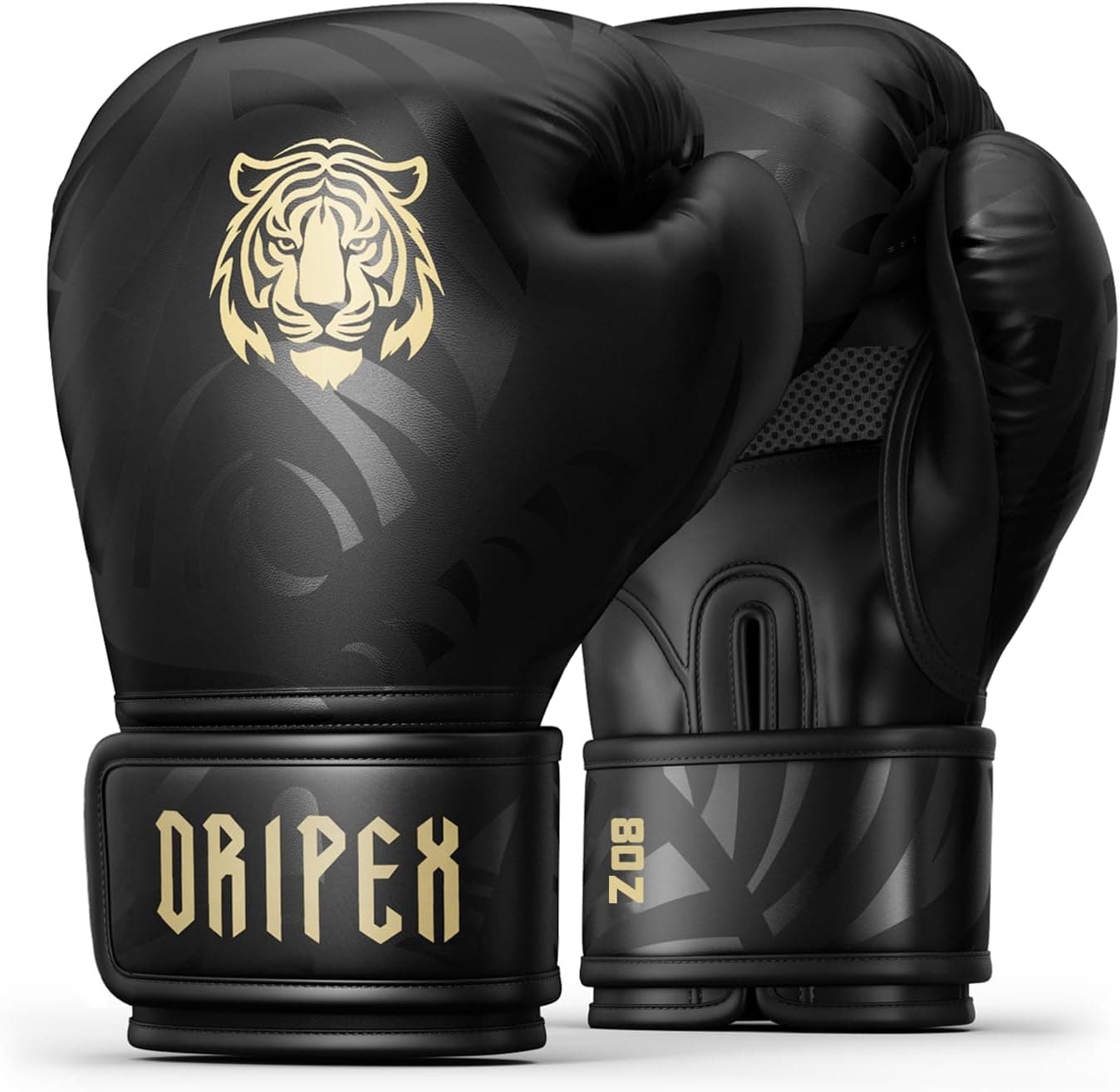 Dripex Gants de Boxe, Gants d'Entraînement de Boxe Cuir, Boxing Gloves Muay Thai Kickboxing MMA, Gants pour Sac de Frappe, pour Hommes Femmes Adulte Jeunes(8 10 12 14 16 oz)