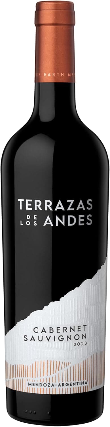 Terrazas de los Andes Reserva Cabernet Sauvignon 2023 75cl 13,2% Argentine | Vin rouge 13,2%. Notes de fruits rouges et noirs et d'épices. Macération douce et élevage en fûts de chêne fançais.