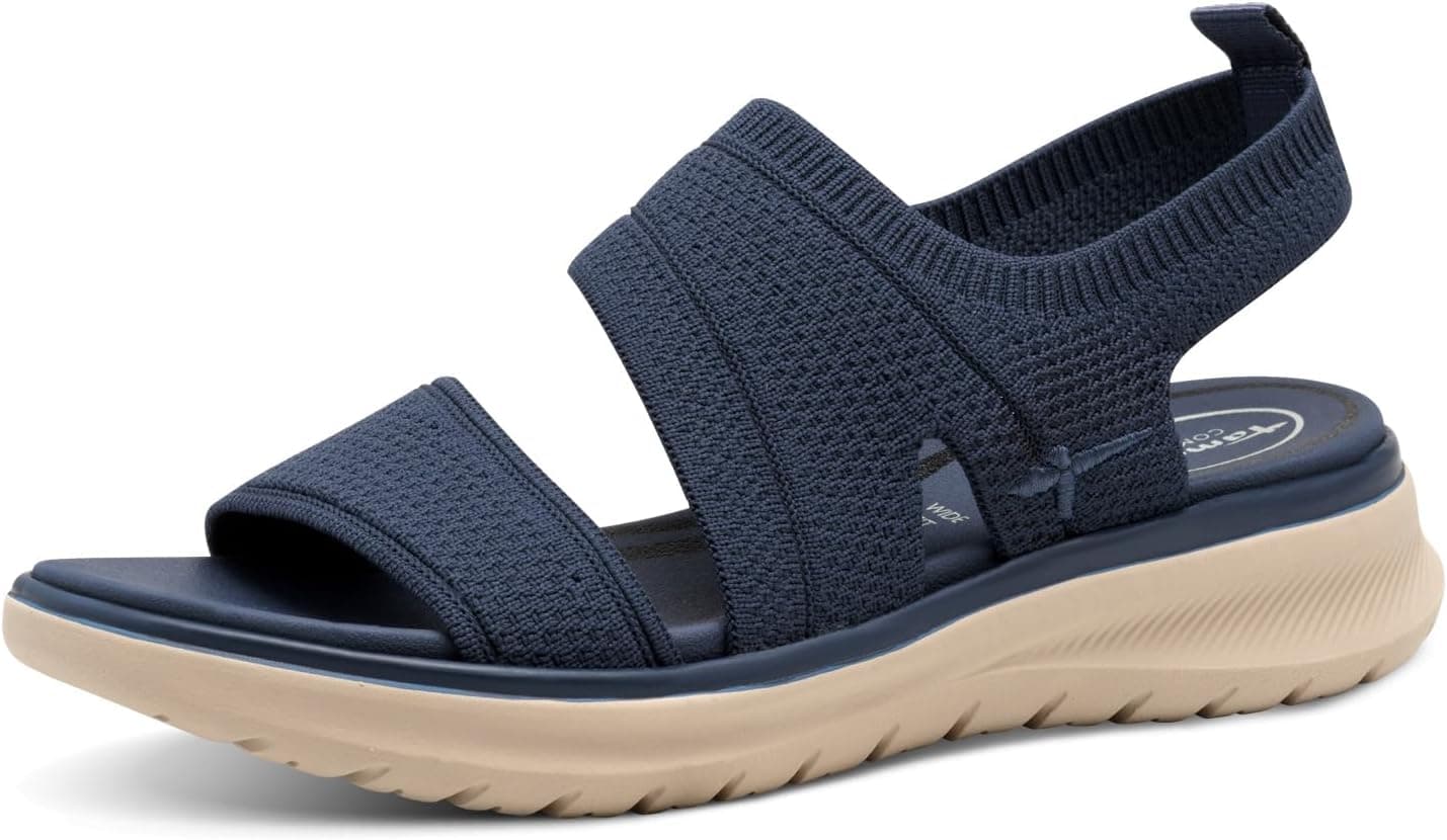 Tamaris Comfort Sandales Plates Femme Cuir élégantes
