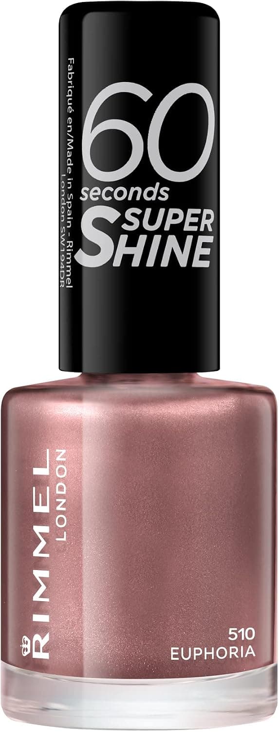 Rimmel - Vernis à Ongles 60 Seconds Super Shine - Ultra Brillance et Longue Tenue - Séchage Rapide - 510 Euphoria - 8ml