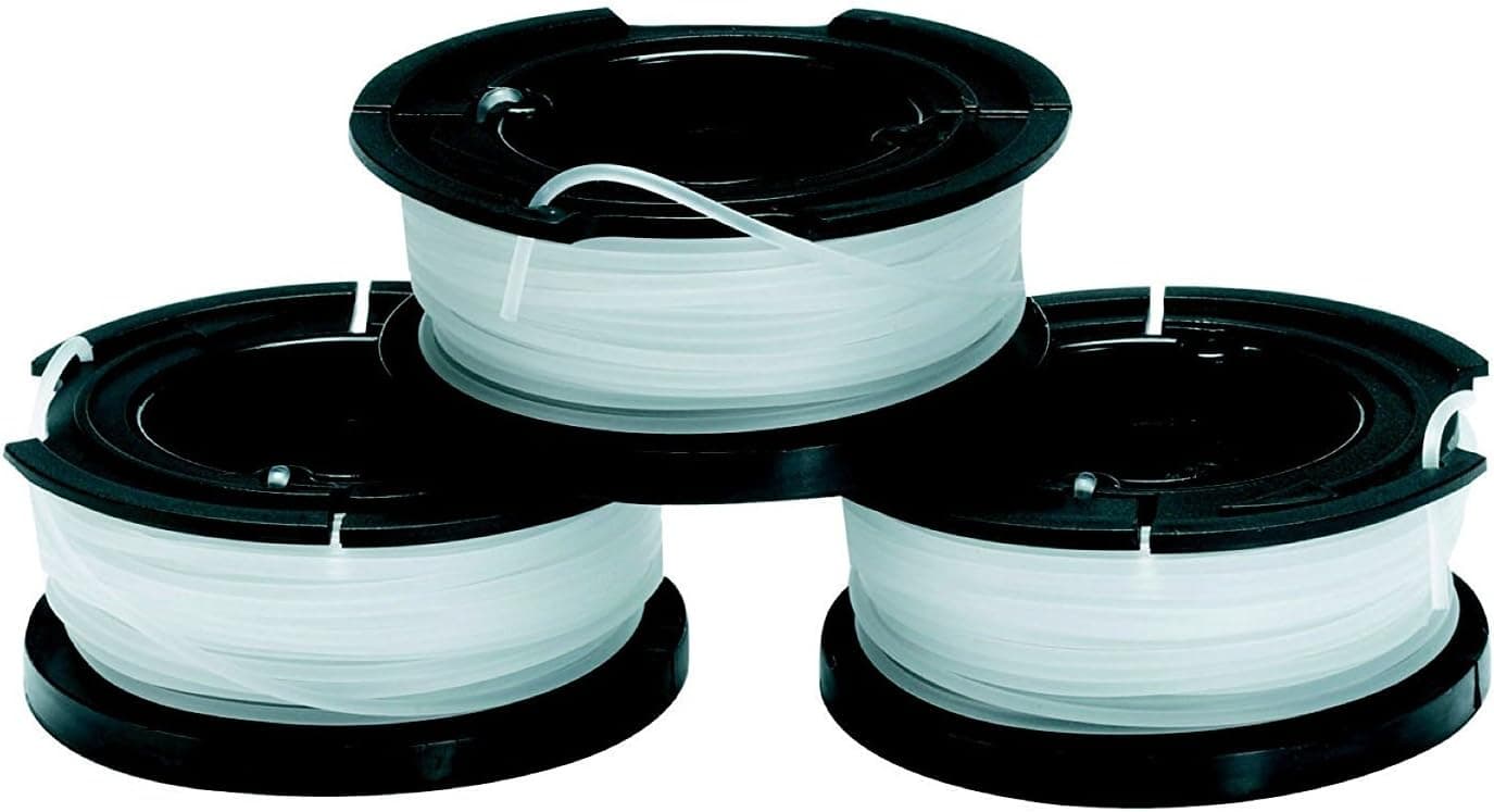 BLACK+DECKER Lot de bobines reflex 3 bobines de 10 mètres de fil, Blanc, 1,5 mm