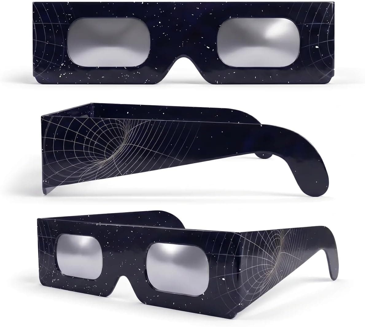 Lot de 2/6/12, lunettes d’éclipse solaire, monture 45 mm, à porter sur lunettes de vue, testées EN ISO 12312-2:2015, marquage CE pour observation directe du soleil sûre – Interstellar